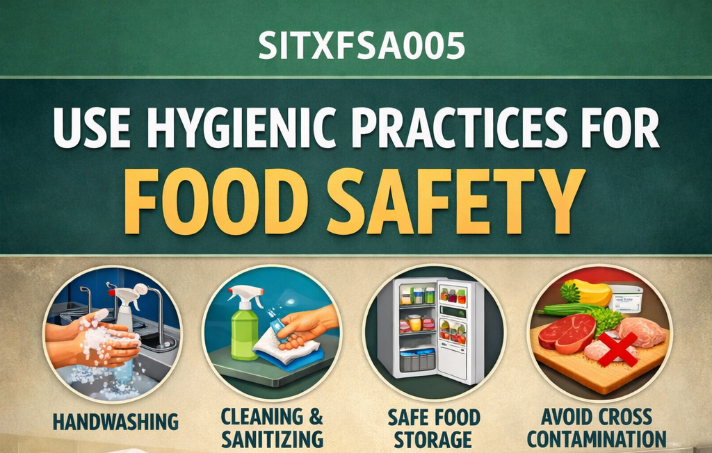 SITXFSA005 Use hygienic practices for food safety